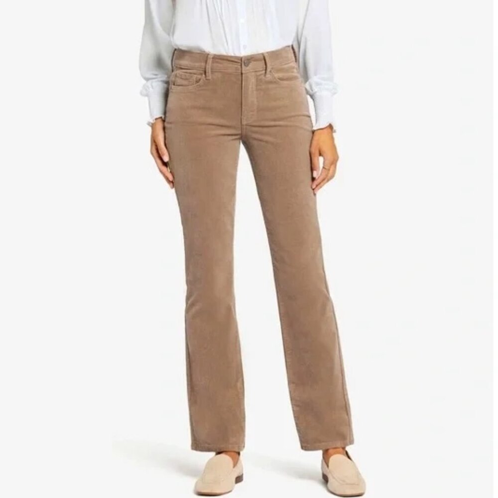 Classic High-Rise Corduroy Pants in Tan